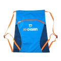 Wholesale Waterproof Sports Backpack Polyester Drawstring Bag With Zipper Mesh Pockets